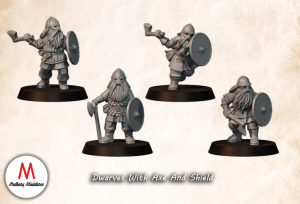 Dwarfs with axe and shield